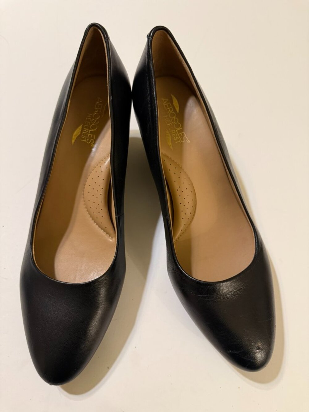 Aerosoles Heelrest Black Leather Pumps
